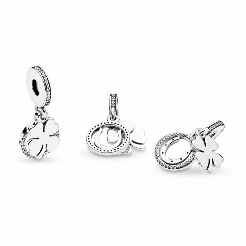 Pandora Lucky Day Dangle Charm - Sterling Silver/Cubic Zirconia - Canada | HK4228TU